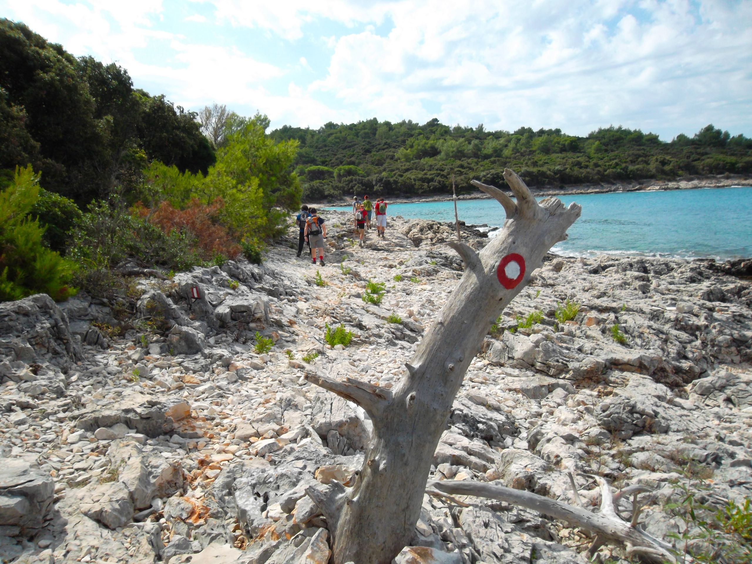 Sentiero tra la natura vicino al mare, Lussino